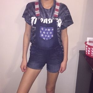American flag overalls